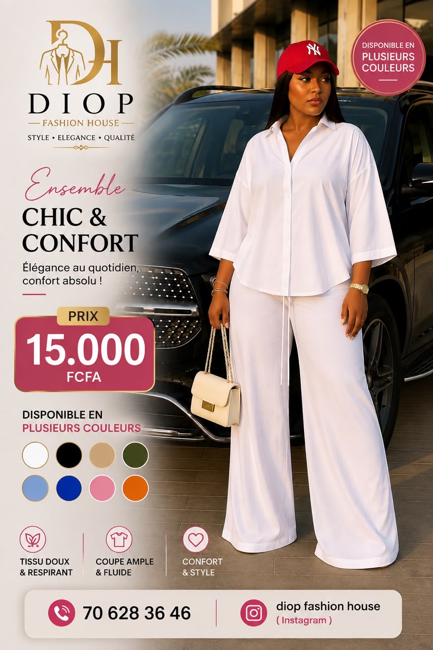 Campagne ensemble chic — Diop Fashion House