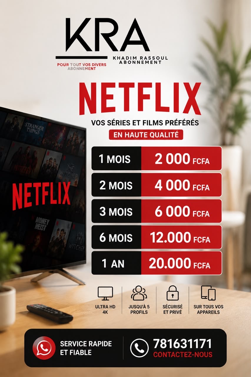 Campagne Netflix — Khadim Rassoul Abonnement