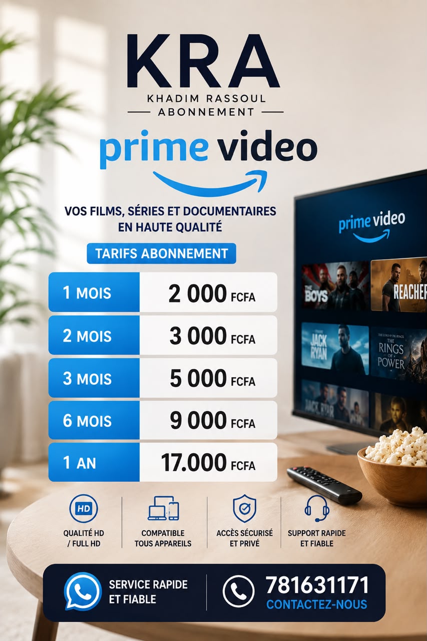 Campagne Prime Video — Khadim Rassoul Abonnement
